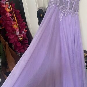 Windsor Lavender Lace Evening Gown